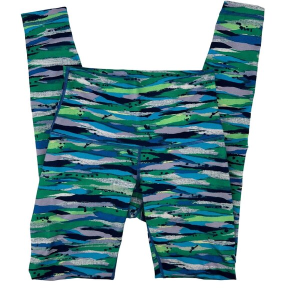 Lululemon Womens Blue Green Seven Wonders Wunder Under High Rise Legging 6 - Picture 5 of 11